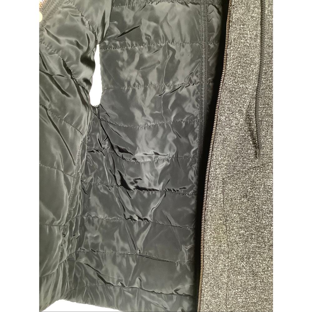 Dita Womens Small Gray Black Full Zip Tweed Knit Hooded Vest Streetwear HR9-10 - Picture 6 of 8